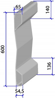 Bočnicový profil FOX 600